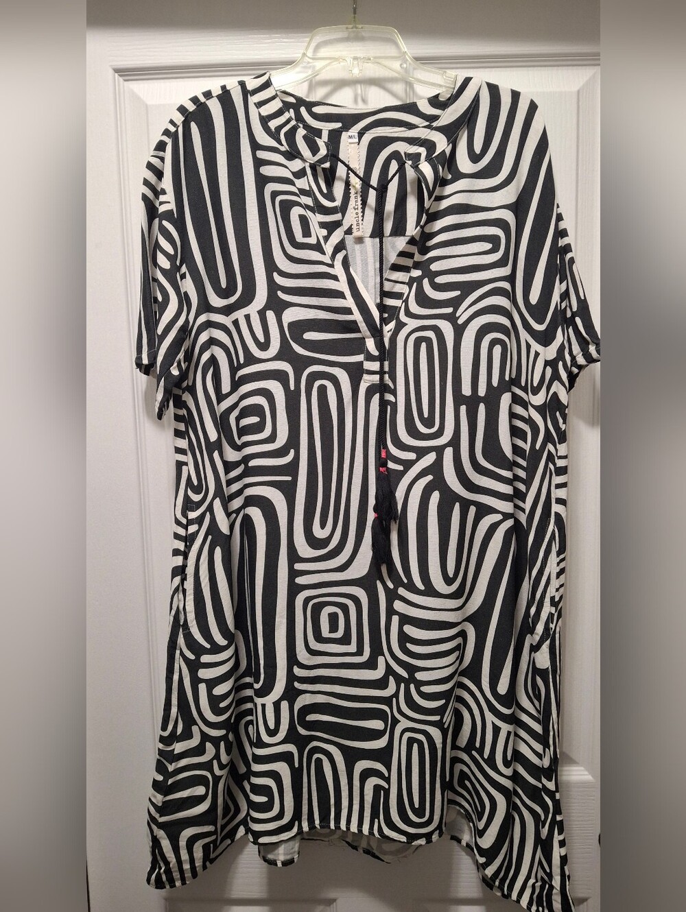 Uncle Frank Boutique Abstract Stripe Tunic Dress
